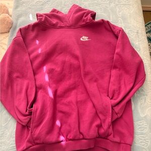 KIDS Nike Pink Hoodie with White Logo